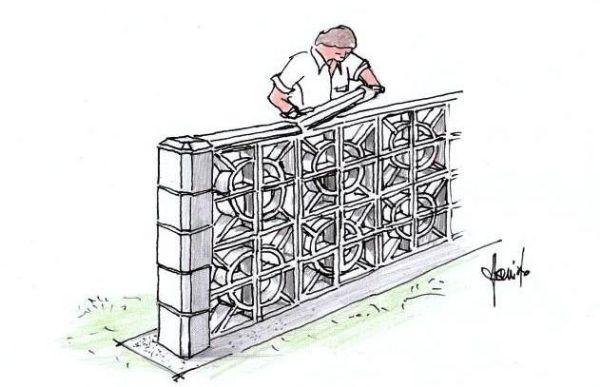 Disegno di schermo decorativo a opera ultimata